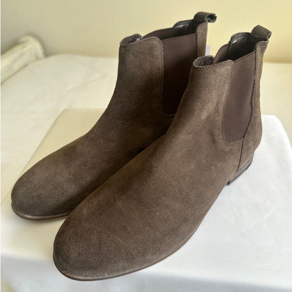 Hawkings McGill Brown Suede Chelsea Ankle Boots Mens Size 9.5 Pull On Classic